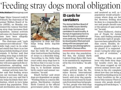 feeding stray dogs is moral obligation