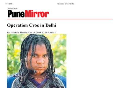 Operation croc in New Delhi