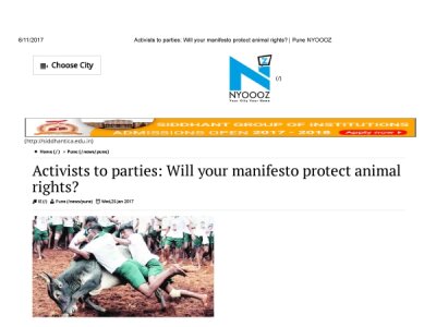 Activists to Parties: Will your manifesto protect animal rights?