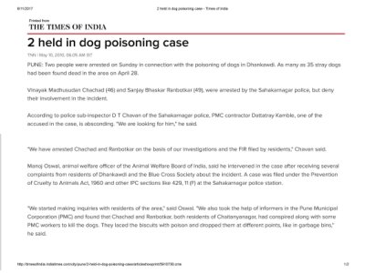 2 held in dog poisoning case